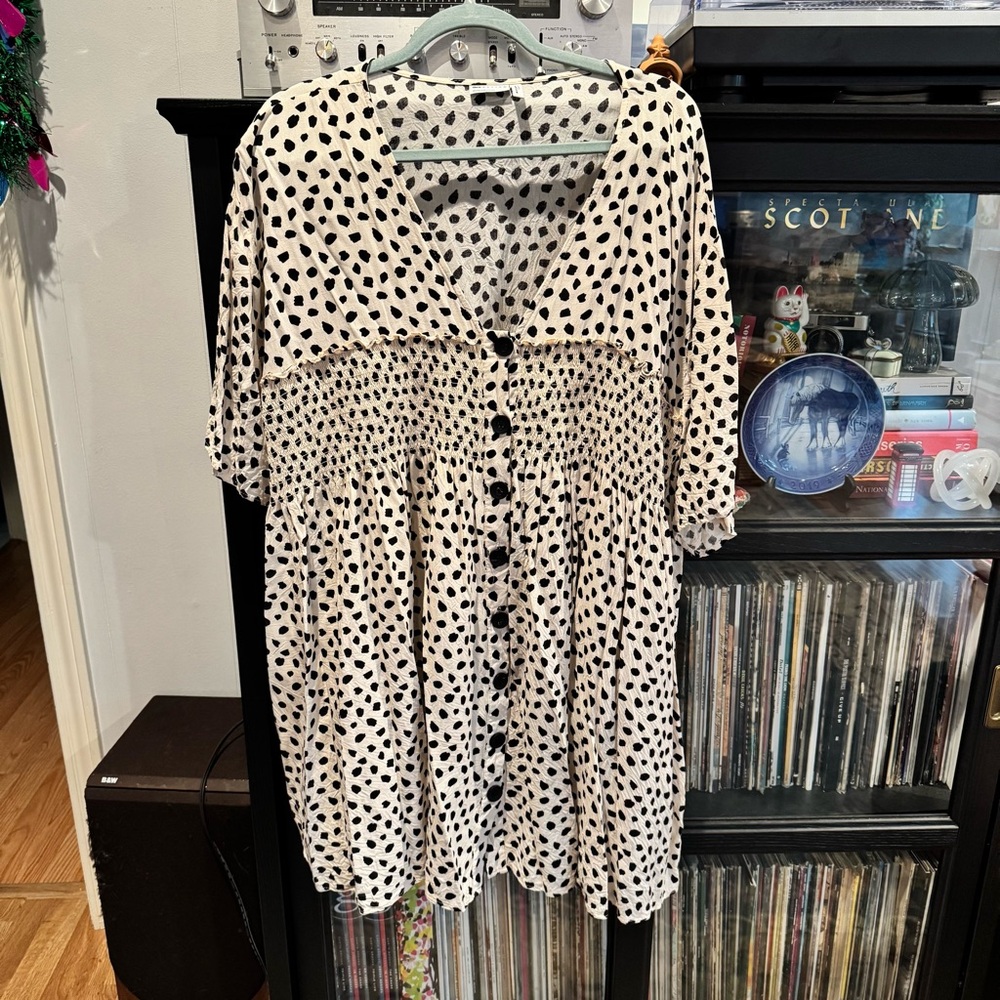 ASOS Curve polka dot swing dress